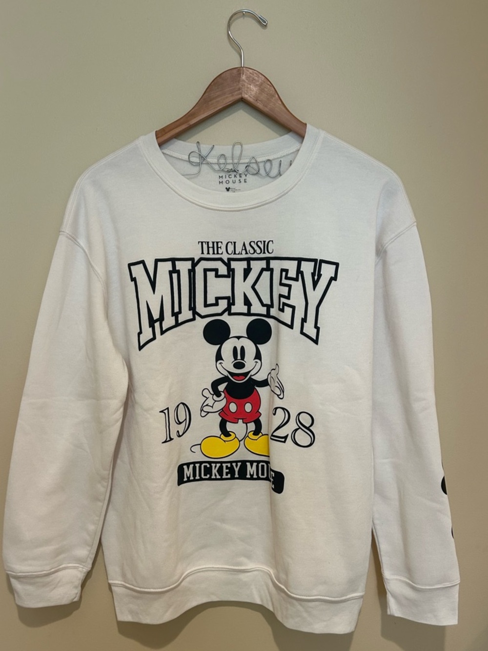 Mickey Mouse Disney NWOT Classic Graphic Sweatshirt - White Size M